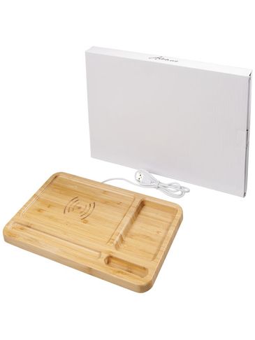 Organizer biurkowy Frame z funkcją ładowania bezprzewodowego 5 W, piasek pustyni