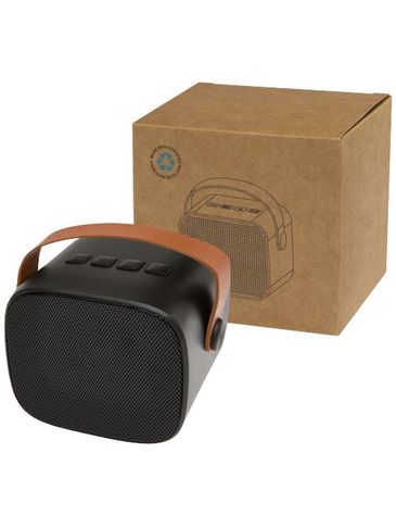 Diya bezprzewodowy głośnik 3 W wykonany z tworzyw sztucznych pochodzących z recyklingu, czarny