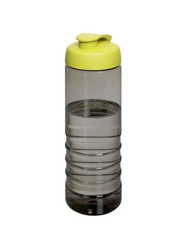 H2O Active® Eco Treble bidon z otwieraną pokrywką o pojemności 750 ml, ciemnografitowy / limonka