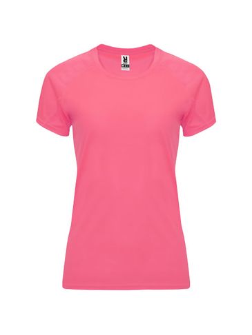 Bahrain sportowa koszulka damska z krótkim rękawem, fluor lady pink