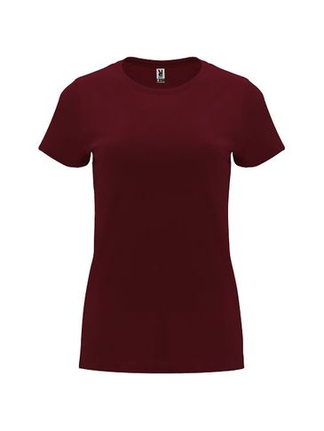 Capri koszulka damska z krótkim rękawem, garnet