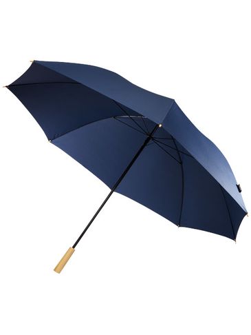 Wiatroodporny parasol golfowy 76 cm z PET z recyklingu Romee, granatowy