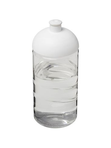 Bidon H2O Bop® o pojemności 500 ml z wypukłym wieczkiem, przezroczysty / biały