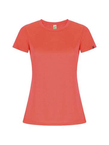 Imola sportowa koszulka damska z krótkim rękawem, fluor coral