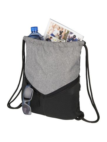 Sportowy plecak Voyager z troczkami, czarny / szary