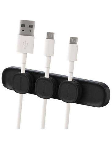 Magnetyczny organizer na kable Magclick, czarny