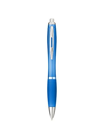 Długopis z kolorowym korpusem i uchwytem Nash, błękitny