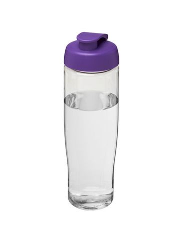 Bidon H2O Tempo® o pojemności 700 ml z wieczkiem zaciskowym, przezroczysty / fioletowy