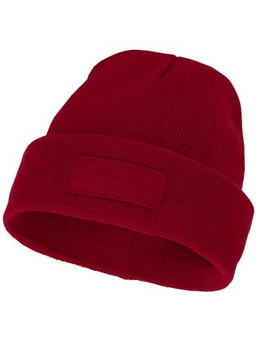 Czapka typu beanie Boreas z naszywką, czerwony