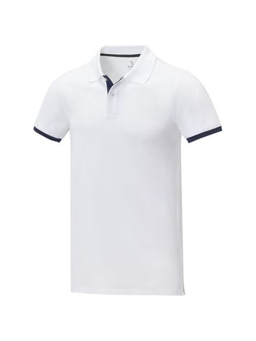 Męska koszulka polo duotone Morgan z krótkim rękawem, biały