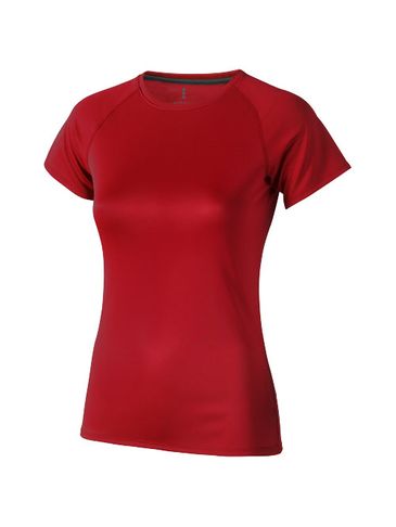 Damski T-shirt Niagara z krótkim rękawem z dzianiny Cool Fit odprowadzającej wilgoć, czerwony