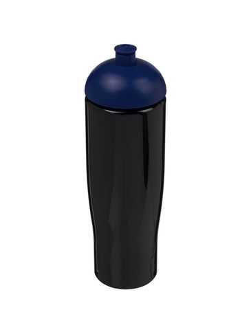 Bidon H2O Tempo® o pojemności 700 ml z wypukłym wieczkiem, czarny / niebieski