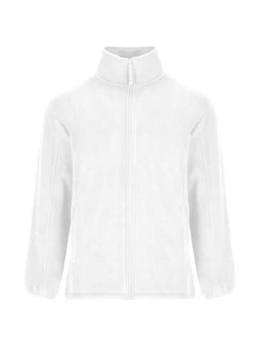 Artic męska kurtka polarowa z zamkiem błyskawicznym na całej długości, biały