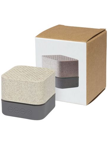 Głośnik Bluetooth® Aira ze słomy pszenicznej, beżowy