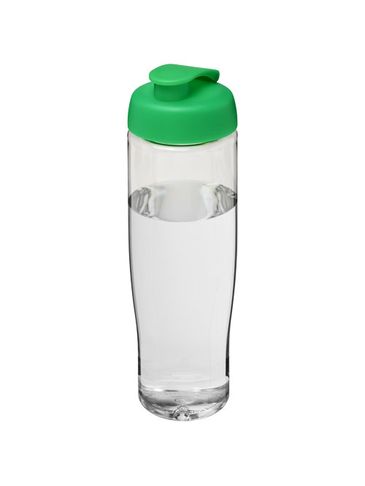 Bidon H2O Tempo® o pojemności 700 ml z wieczkiem zaciskowym, przezroczysty / zielony