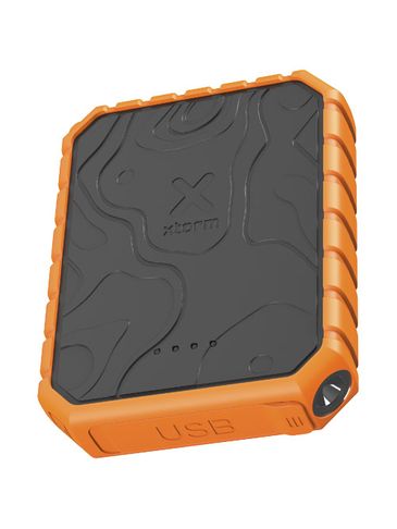 Xtorm XR201 Xtreme wodoodporny, wytrzymały powerbank o pojemności 10 000 mAh i mocy 20 W QC3.0 z latarką, czarny / pomarańczowy