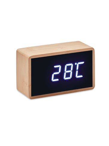 MIRI CLOCK - Bambusowy  budzik LED
