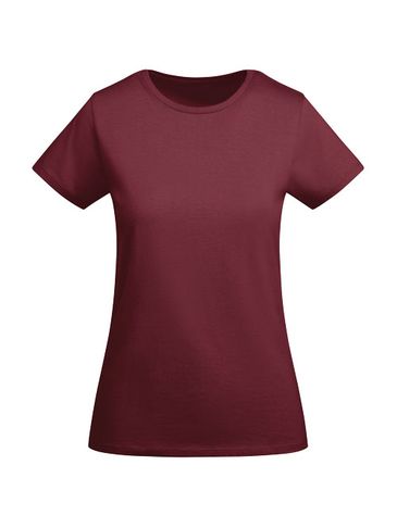 Breda koszulka damska z krótkim rękawem, garnet