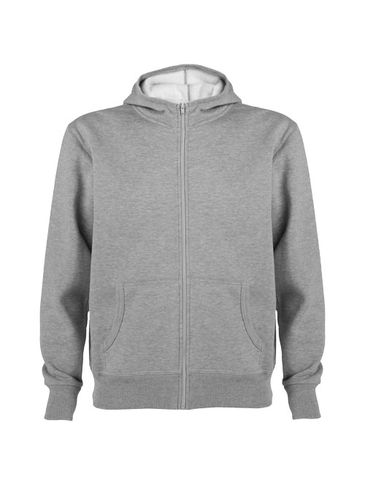 Montblanc bluza unisex z kapturem z suwakiem na całej długości, marl grey