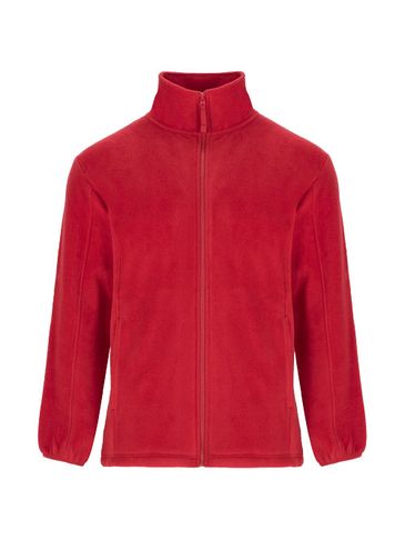 Artic męska kurtka polarowa z zamkiem błyskawicznym na całej długości, czerwony