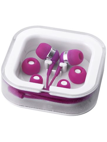 Lekkie słuchawki douszne Sargas, magenta
