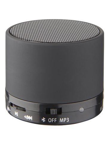 Głośnik Bluetooth® Duck z gumowanym wykończeniem, czarny