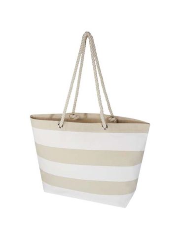 Florida torba plażowa o gramaturze 270 g/m² wykonana z materiałów z recyklingu z certyfikatem GRS 18L, piasek pustyni / biały