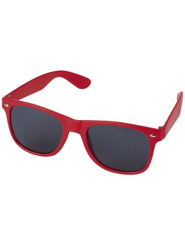 Sun Ray okulary przeciwsłoneczne z tworzywa sztucznego pochodzącego z recyklingu, czerwony