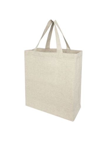 Torba na zakupy Pheebs z materiału z recyklingu o gramaturze 150 g/m², naturalny melanż