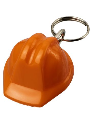 Kolt brelok do kluczy z materiałów z recyklingu w kształcie kasku, pomarańczowy