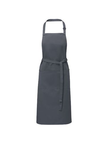 Andrea fartuch o gramaturze 240 g/m² z regulowanym paskiem na szyję, ciemnoszary