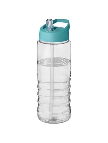 Bidon H2O Treble o pojemności 750 ml z wieczkiem z dzióbkiem, przezroczysty / błękitny