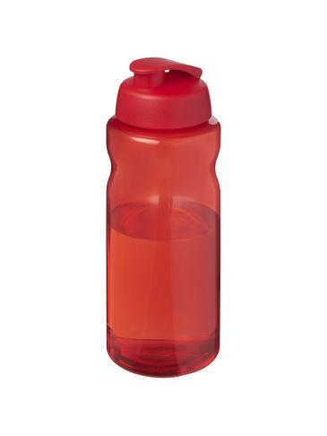 H2O Active® Eco Big Base bidon z wieczkiem zaciskowym o pojemności 1 litra, czerwony / czerwony