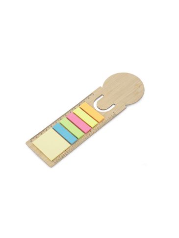 Linijka bambusowa z karteczkami BEMO