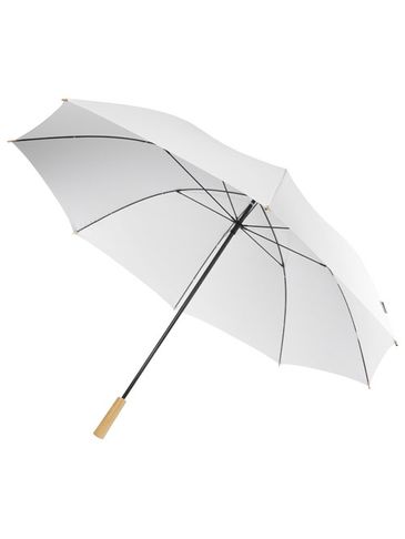 Wiatroodporny parasol golfowy 76 cm z PET z recyklingu Romee, biały