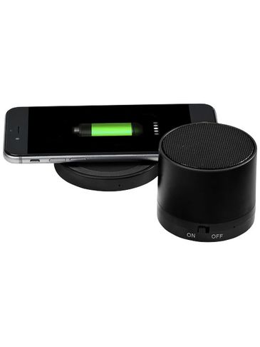 Głośnik Cosmic Bluetooth® z podkładką do ładowania bezprzewodowego, czarny