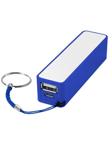 Powerbank 2000 mAh Jive, błękit królewski / biały