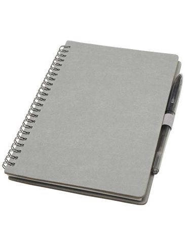 Slate zestaw składający się z notatnika wielokrotnego użytku z miękką okładką i długopisu, szary