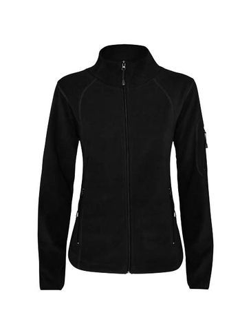 Luciane damska kurtka polarowa z zamkiem błyskawicznym na całej długości, czarny