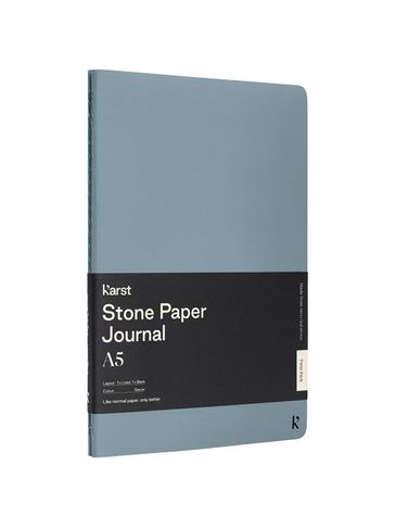 Karst® A5, dwupak z notesami z kamienia, jasnoniebieski