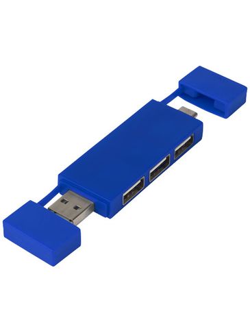 Mulan podwójny koncentrator USB 2.0, błękit królewski