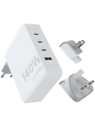 Xtorm XVC2140 GaN Ultra ładowarka podróżna o mocy 140 W z kablem USB-C PD 240 W, biały
