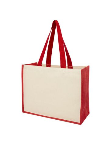 Torba z płótna 320 g/m² i juty Varai, czerwony