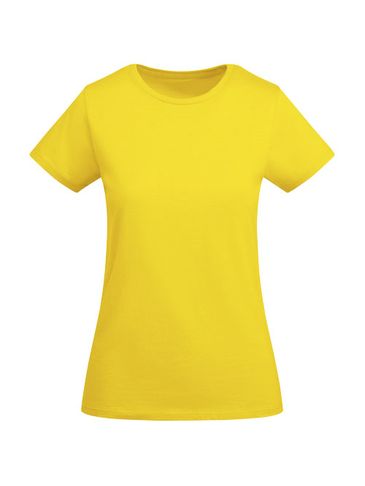 Breda koszulka damska z krótkim rękawem, żółty