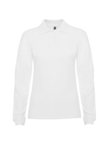 Estrella koszulka damska polo z długim rękawem, biały