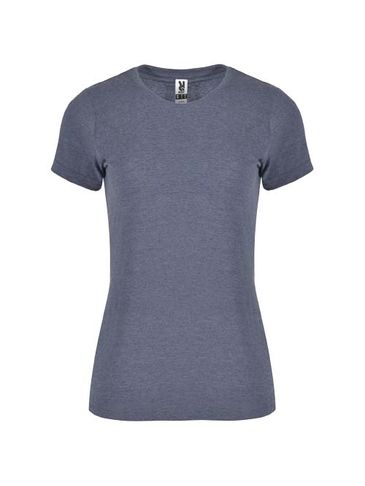 Fox koszulka damska z krótkim rękawem, heather denim blue