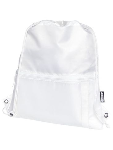 Adventure termoizolowana torba ściągana sznurkiem o pojemności 9 l z materiału z recyklingu z certyfikatem GRS, biały