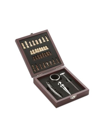 Zestaw do wina z szachami TREBB