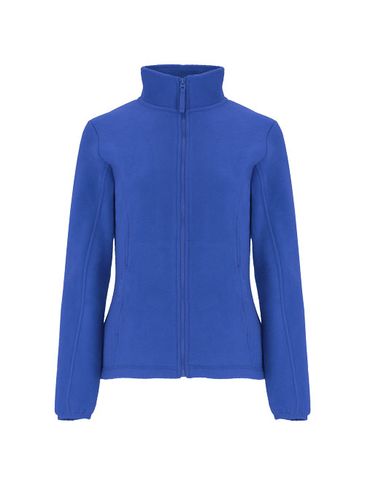 Artic damska kurtka polarowa z zamkiem błyskawicznym na całej długości, błękit królewski