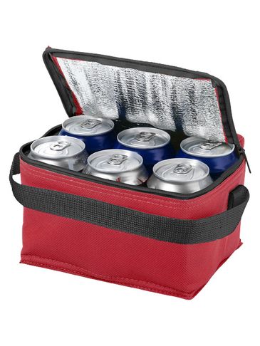 Torba termoizolacyjna z włókniny na 6 puszek Spectrum, czerwony